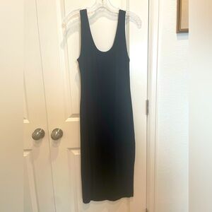 Black double lined bodycon tank dress